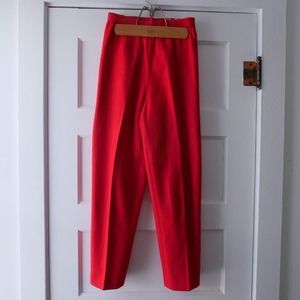 60s high waisted red wool slacks
